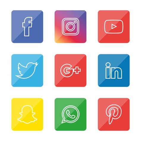 Set Social Media Vector Art Png Social Media Icons Set Free Logo