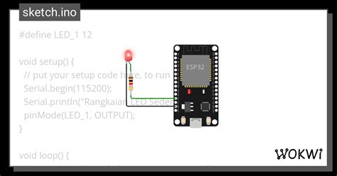 ITI CAMP Rangkaian LED Sederhana Wokwi Part 1 Wokwi ESP32 STM32