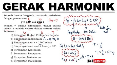 Memahami Persamaan Umum Gerak Harmonik Sederhana Fisika Sma Kelas 10