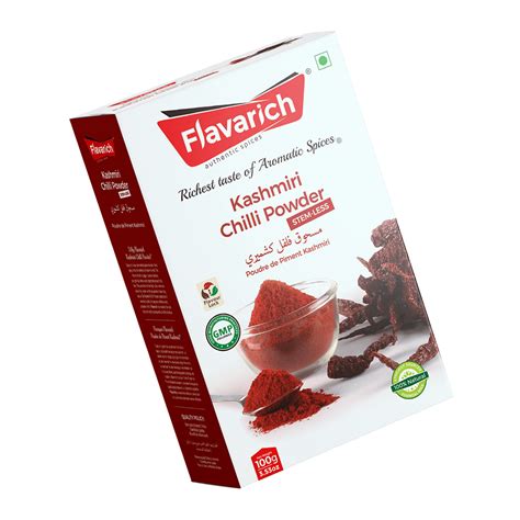 Kashmiri Chilli Powder (Stem-Less) - Flavarich - Authentic ...