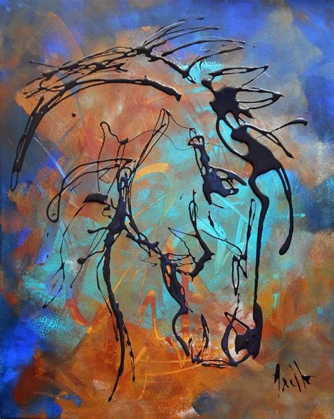 Peinture Acrylique Sur Toile Chevaux Livreetvin Fr