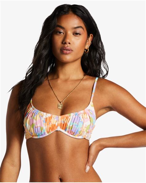 Paradise Cove Ruched Bralette Bikini Top Chances Surf NZ