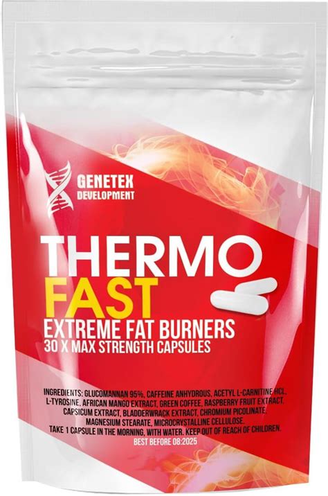 Thermo Fast Extreme Fat Burners Max Strength Capsules For Men And