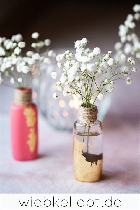 Diy Mini Vasen Mit Blattgold Diy Upcycling Tischdekoration Artofit