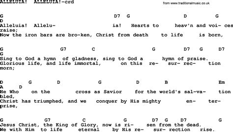 Top 500 Hymn: Alleluia Alleluia - lyrics, chords and PDF