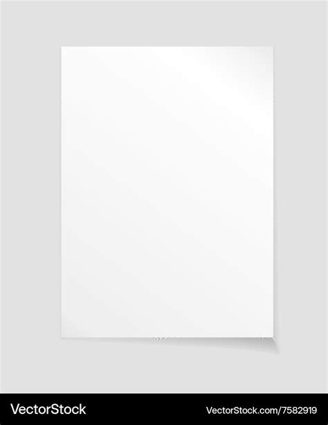 Empty sheet of paper template Royalty Free Vector Image