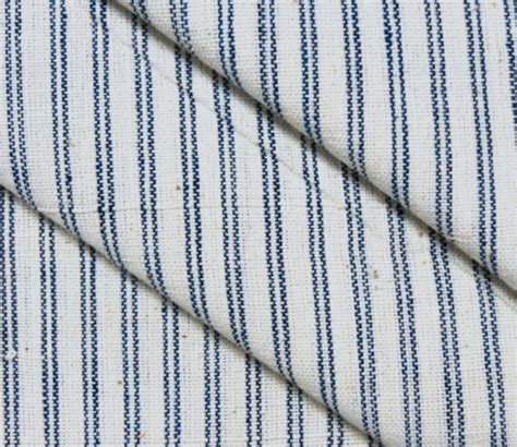 CREAM & BLUE STRIPE FABRIC – Moral Fibre