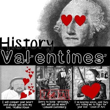 History Valentines: History Valentine's Day Activity, Posters, and ...