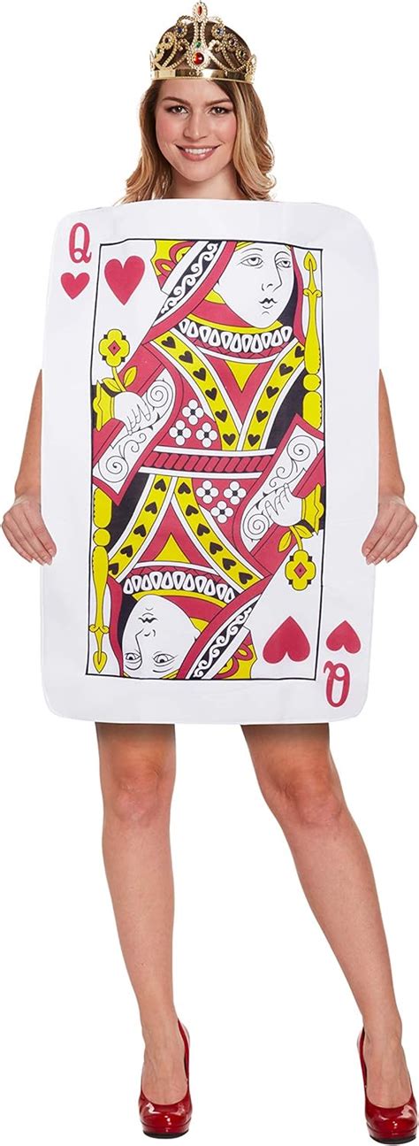 Queen Of Hearts Playing Card Fancy Dress Costume Adultone Size Uk Toys And Games