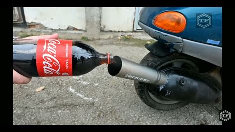 Experiment Coca Cola Gasolinein C Motorcycle Exhaust Youtube