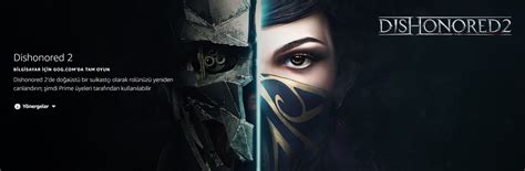 Dishonored 2 Prime Gamingte Ücretsiz Veriliyor Oyun İndirimleri