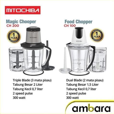 Jual Food Chopper Mitochiba Ch Kapasitas Liter Blender