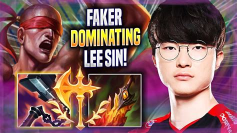 FAKER DOMINATING WITH LEE SIN T1 Faker Plays Lee Sin JUNGLE Vs Xin