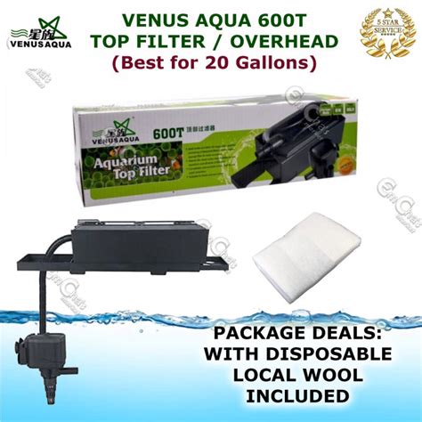 Promo Package Venus Aqua T W Aquarium Top Filter W Disposable