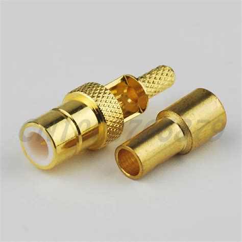 20pcs Rf Electrical Wire Coaxial Cable Terminal Connector 75 Ohm Smb Crimp Plug Male Connector