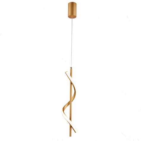 Pendente Espiral Dourado Cm Led W K Bivolt Paris Luz Loja