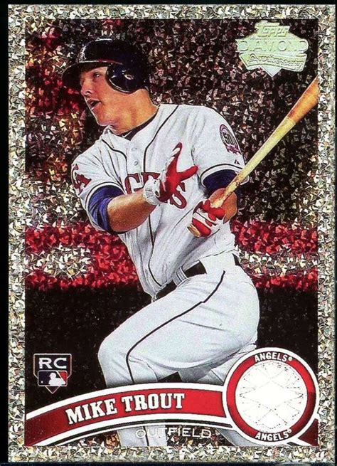 Mike Trout Rookie REPRINT Card 2011 Topps Update Diamond Anniversary ...