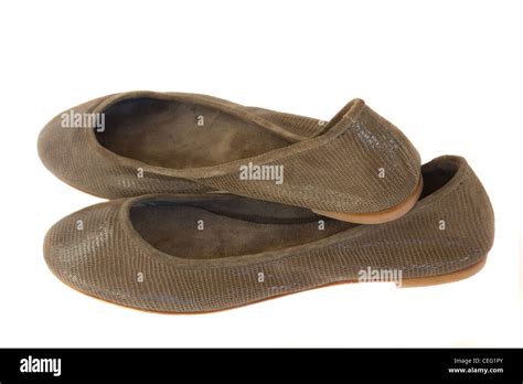 Woman Ballerina Shoes Isolated On White Background Stock Photo Alamy