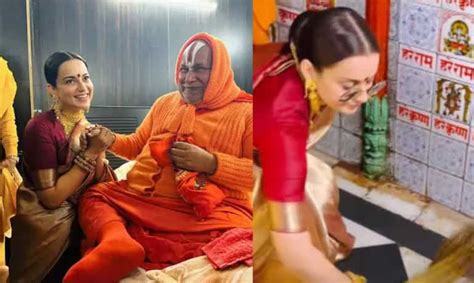 Kangana Ranaut Cleans Ayodhyas Hanuman Temple Ahead Of Ram Temple