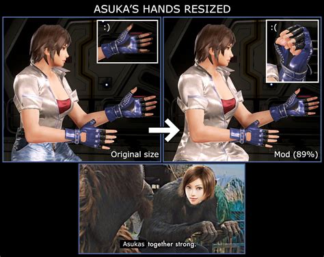 Asuka Hands Size Adjust by Tekkensennin on DeviantArt