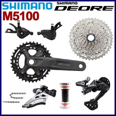 SHIMANO DEORE M5100 Groupset 2x11 Speed 26 36T 170MM 175MM Crankset