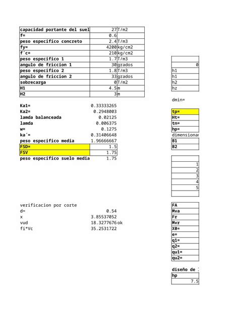 XLSX Muros De Contencion Pantalla Variable DOKUMEN TIPS