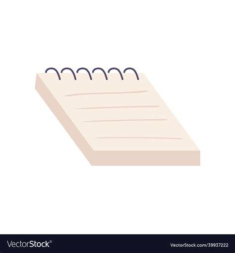 Notepad with spiral Royalty Free Vector Image - VectorStock