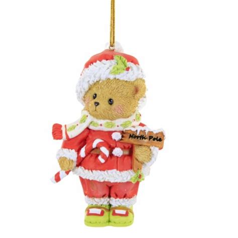 Cherished Teddies Santa Bear Ornament 2022 Polyresin Teddy North Pole