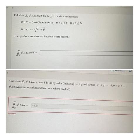 Solved Calculate Is F X Y Z Ds For The Given Surface And Chegg