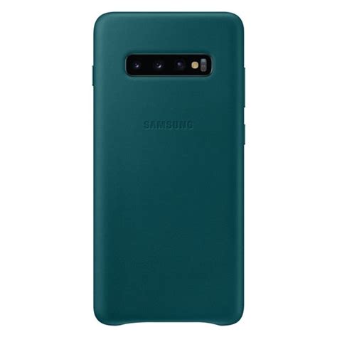 Samsung Original Galaxy S10 Plus Hülle Leder Bookcover Grün