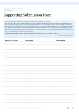 Fillable Online Resources Ccc Govt Supporting Submission Form