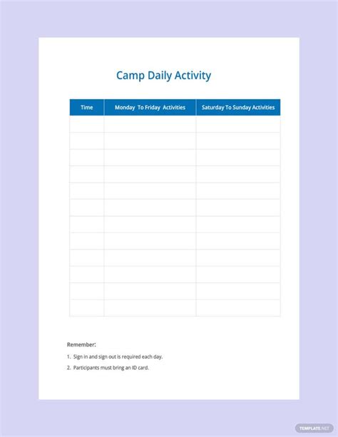 Daily Schedule Templates in PDF - FREE Download | Template.net