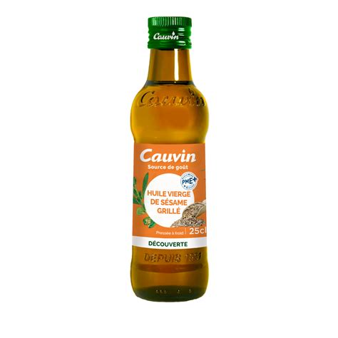 CAUVIN Huile vierge de sésame grillé 25cl pas cher à prix Auchan