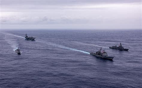 Dvids Images Uss Ronald Reagan Cvn 76 Steams In Formation With