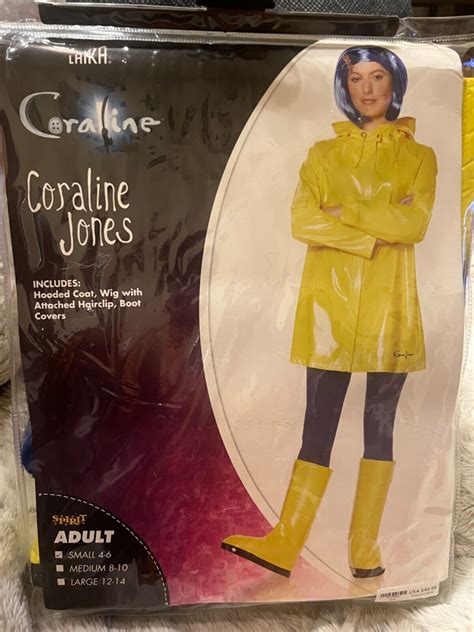 Coraline Jones Costume Adult Coraline Medium Cartoon Gem