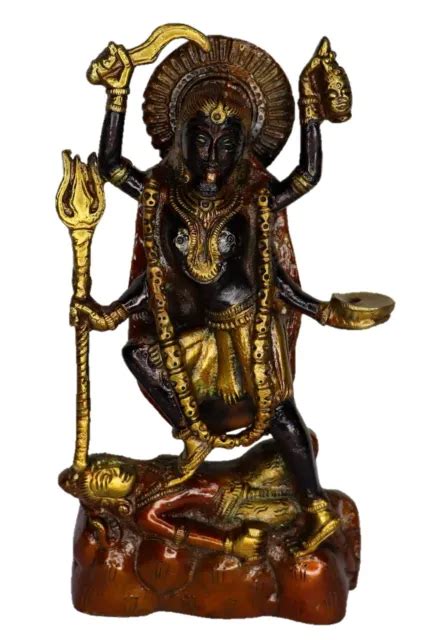 Goddess Kali Standing On Shiva S Chest Statue Handmade Brass Maa Kalika