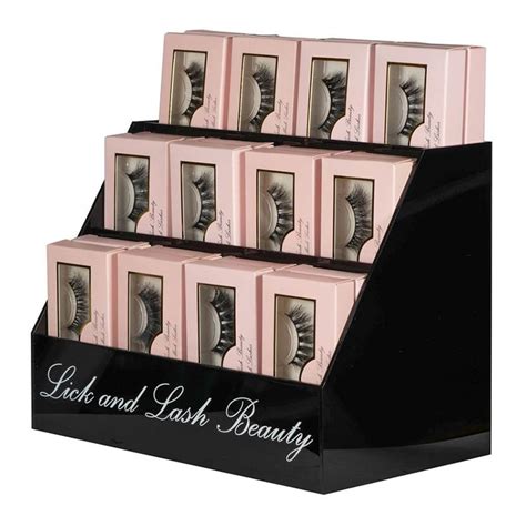 Black False Eyelashes Storage Box Layers Acrylic Lash Display Holder