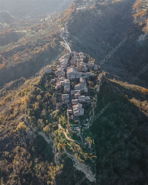 Aerial view of Civita di Bagnoregio, Viterbo, Lazio, Italy - Stock ...