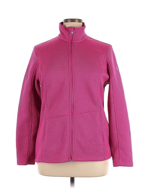 Spyder 100 Polyester Solid Pink Track Jacket Size Xl 72 Off Thredup