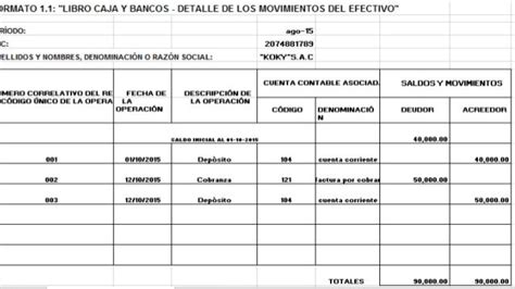 Libro Caja Y Bancos Otros