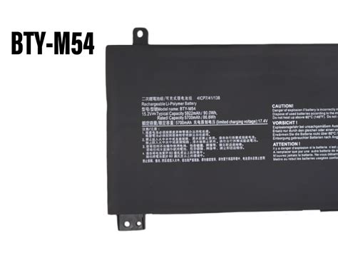 Replacement Laptop Battery For Msi Bty M Battery Uk