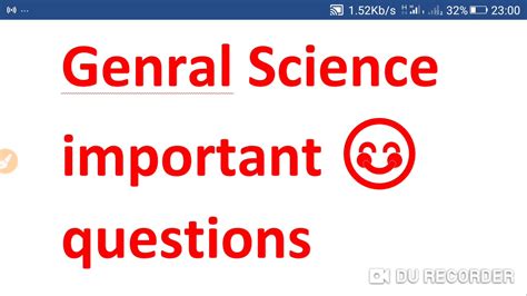 Genral Science Important Questions Youtube