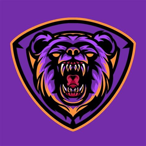 Premium Vector | Bear mascot esports logo