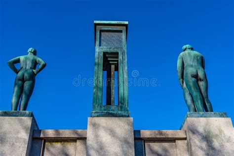 Detalles De La Estatua En El Parque Vigeland De Oslo Norway Fotografía