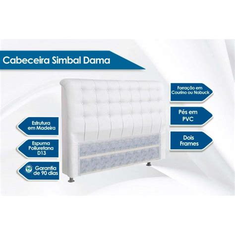 Cabeceira Cama Box Estofada Queen Size Queen Dama Plus Courano Preto