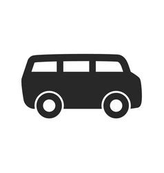 Mini Van Outlined Sketch Isolated Symbol Micro Vector Image