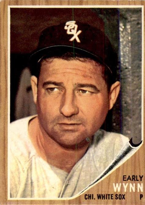 Early Wynn 1962 Topps 385 Old Baseball Cards White Sox Baseball