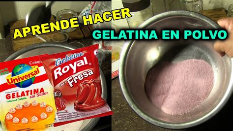 Aprende Hacer GELATINA EN POLVO Tutorial YouTube