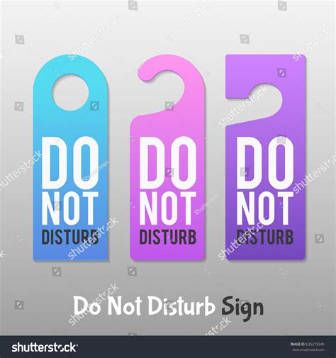 Vektor Stok Do Not Disturb Sign Hotel Door Tanpa Royalti