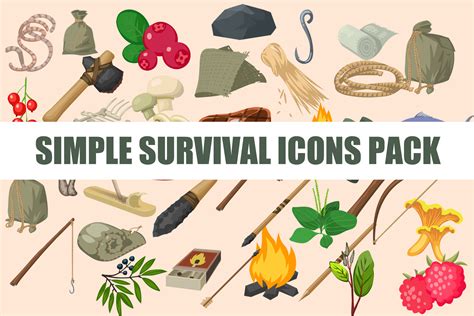 Simple Survival Icons Pack 2d Icons Unity Asset Store